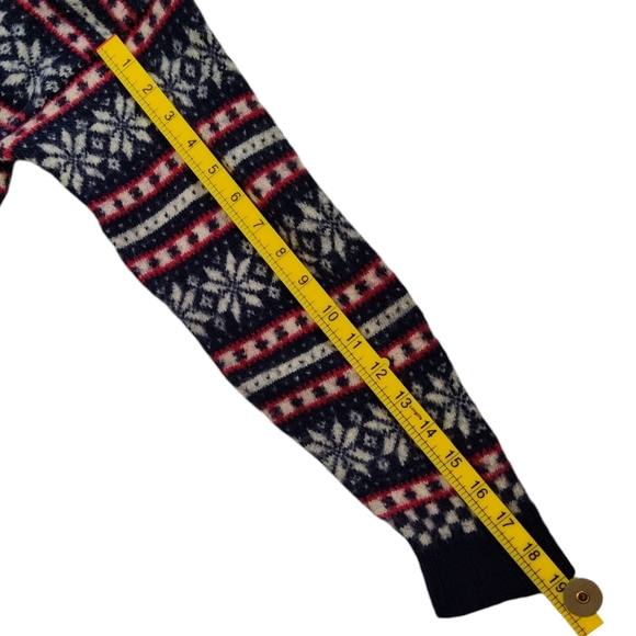Pendleton Fair Isle Snowflake Virgin Wool Cardigan USA Made‎ Shrunken Sweater ** - Picture 11 of 12
